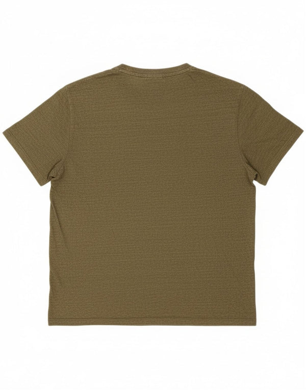 Superdry T-Shirt Homme Top 2XL Kaki Rayé Coton