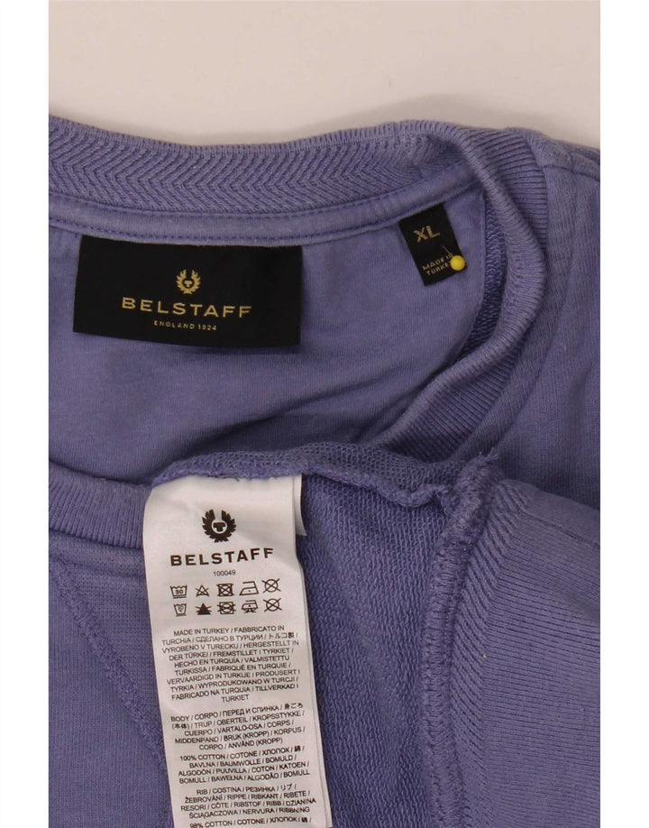 Belstaff Sweat-shirt pour homme XL Violet Coton