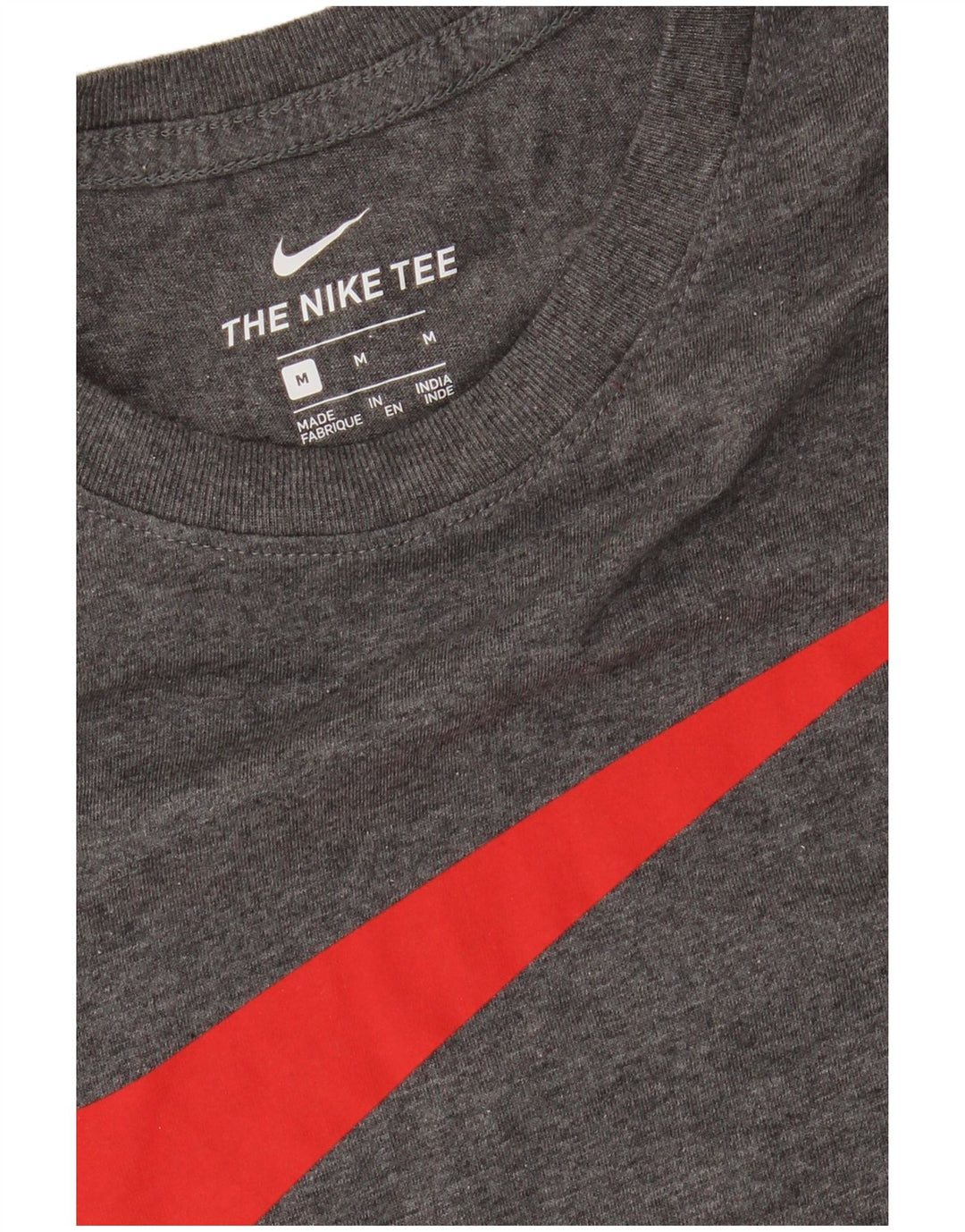 NIKE Mens Graphic T-Shirt Top Medium Grey Cotton
