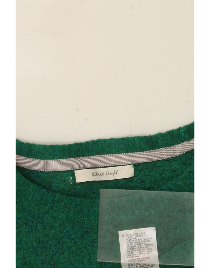 White Stuff Pull ras du cou pour femme UK 16 Large Vert Nylon