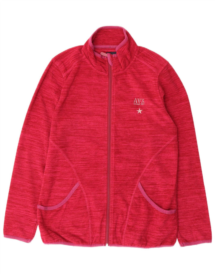 AVIREX Veste polaire pour femme UK 14 Polyester à fines rayures rose moyen