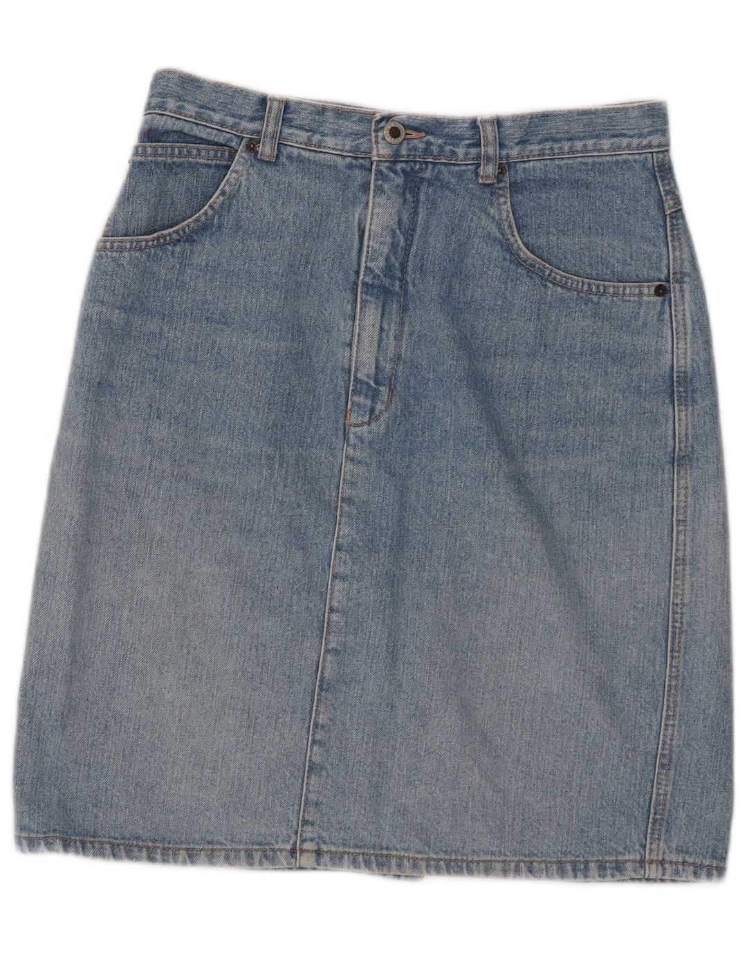 jupe en denim femme vintage W31 coton bleu moyen