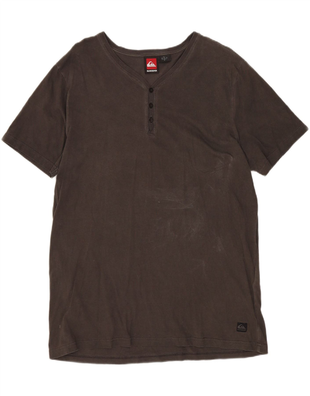 QUIKSILVER T-Shirt Homme Marron Moyen Coton