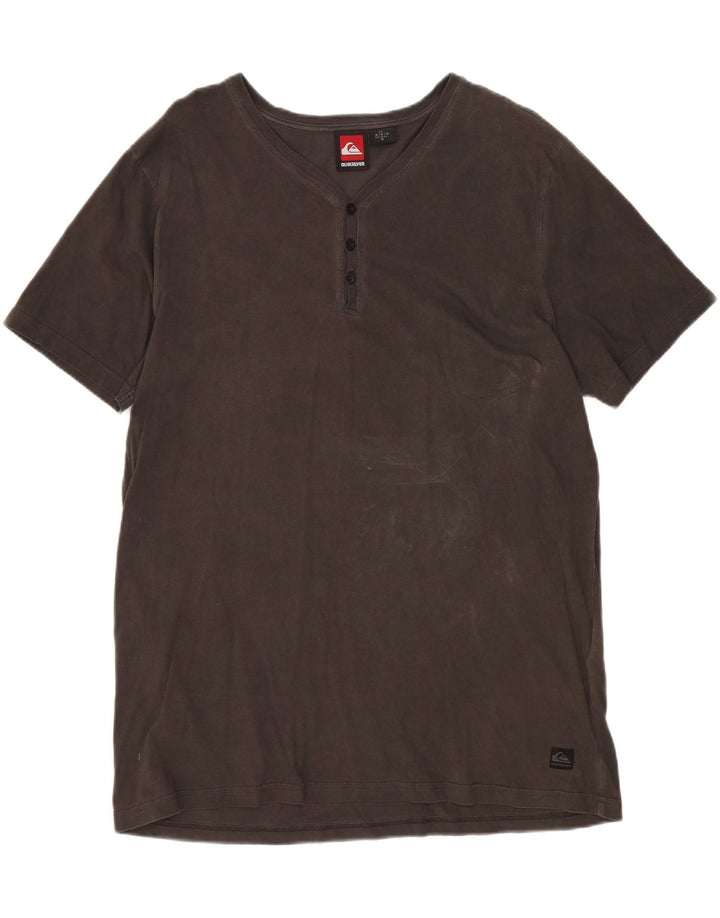 QUIKSILVER T-Shirt Homme Marron Moyen Coton