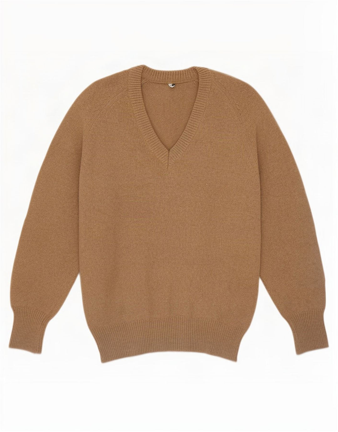 vintage Homme Col V Pull Pull IT 52 Grand Marron