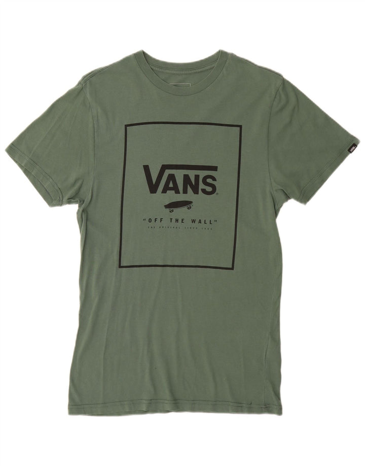 VANS T-shirt graphique ajusté sur mesure pour homme en coton vert petit
