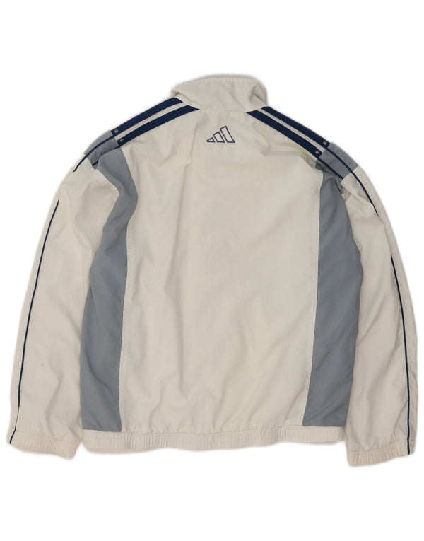 Adidas Veste de survêtement pour garçon 11-12 ans Blanc Colorblock Polyester
