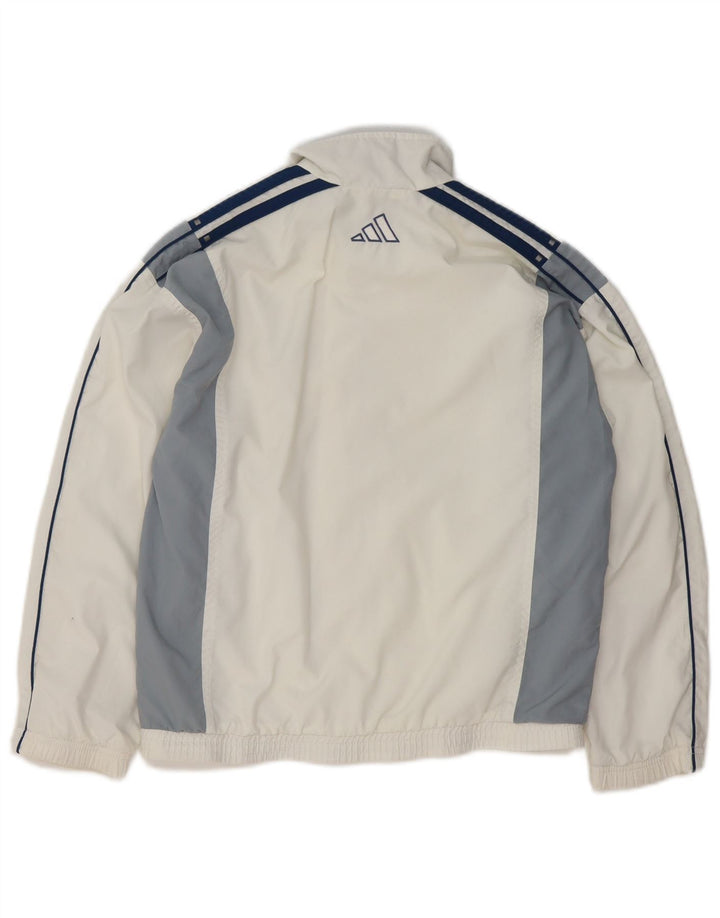 Adidas Veste de survêtement pour garçon 11-12 ans Blanc Colorblock Polyester