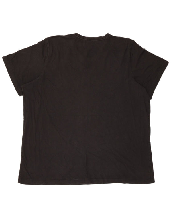 Adidas Mens Graphic T-Shirt Top 2XL Black Cotton