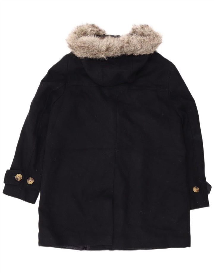 Marks & Spencer Duffle-coat à capuche pour femme UK 16 Large Bleu marine Polyester