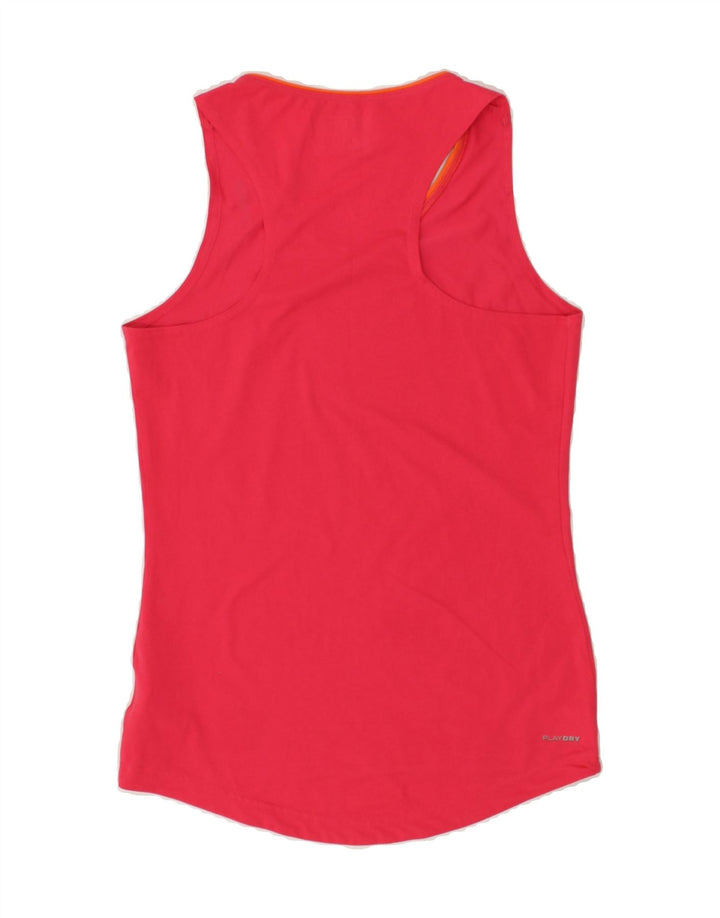 REEBOK Womens Graphic Vest Top UK 10 Small Pink Polyester | Vintage Reebok | Thrift | Second-Hand Reebok | Used Clothing | Messina Hembry 