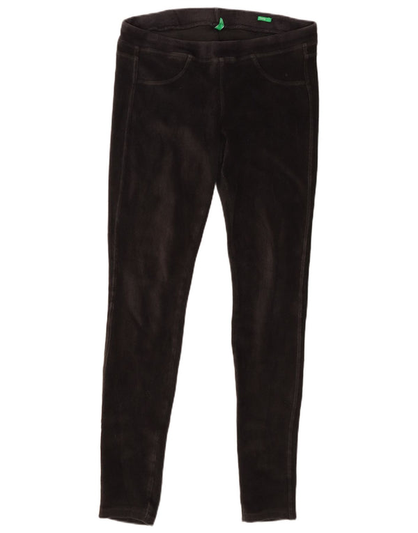 Benetton Pantalon Skinny En Velours Côtelé Femme Large W32 L29 Coton Gris