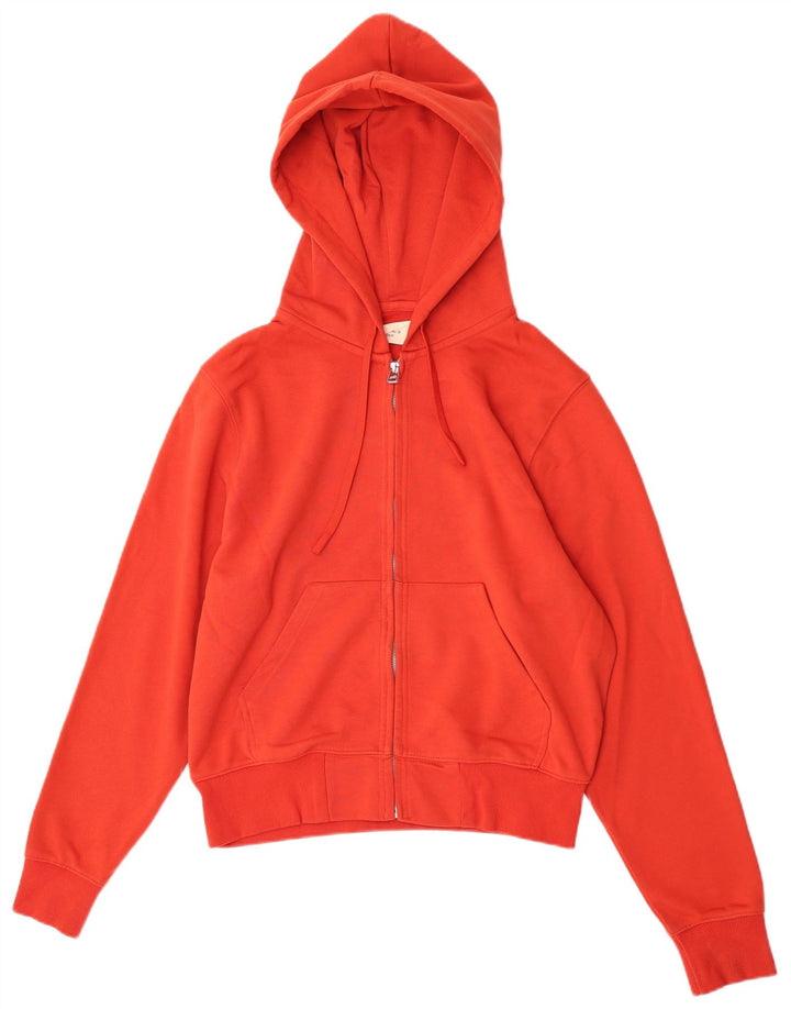 Zara Pull à capuche zippé pour homme Petit coton rouge