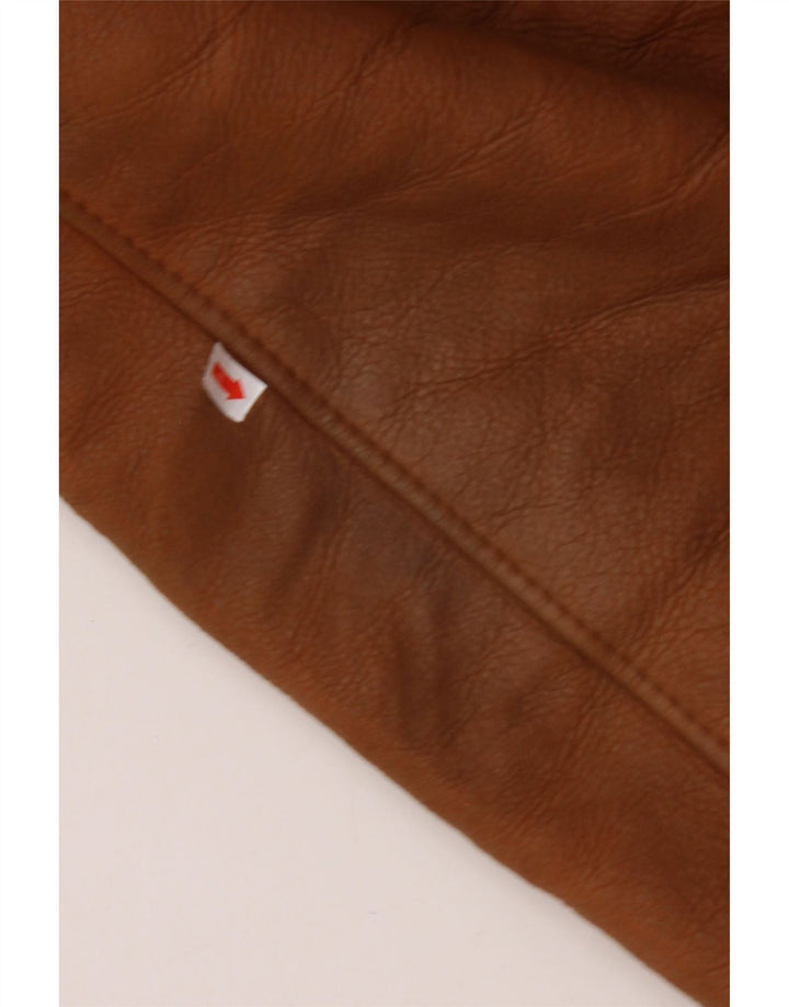 MABRUN Veste en peau de mouton pour homme UK 36 Petit cuir marron