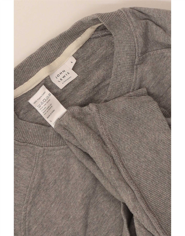John Lewis Sweat-shirt pour homme en coton gris Taille L