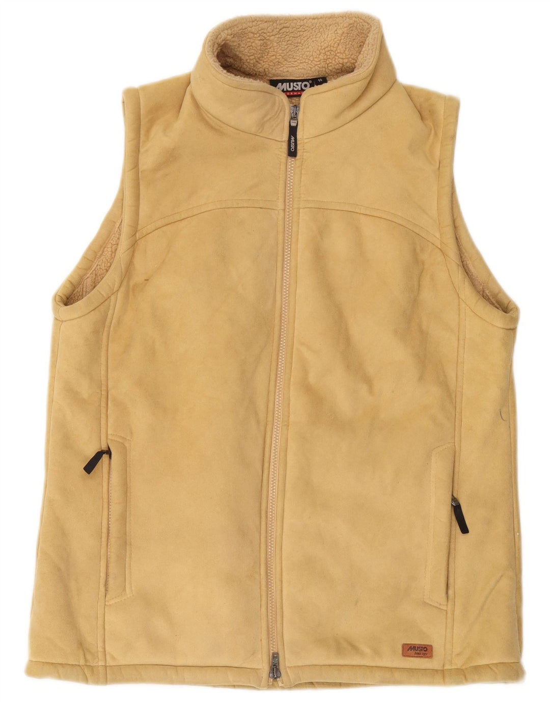 Musto Gilet Sherpa Femme UK 14 Grand Beige Polyester