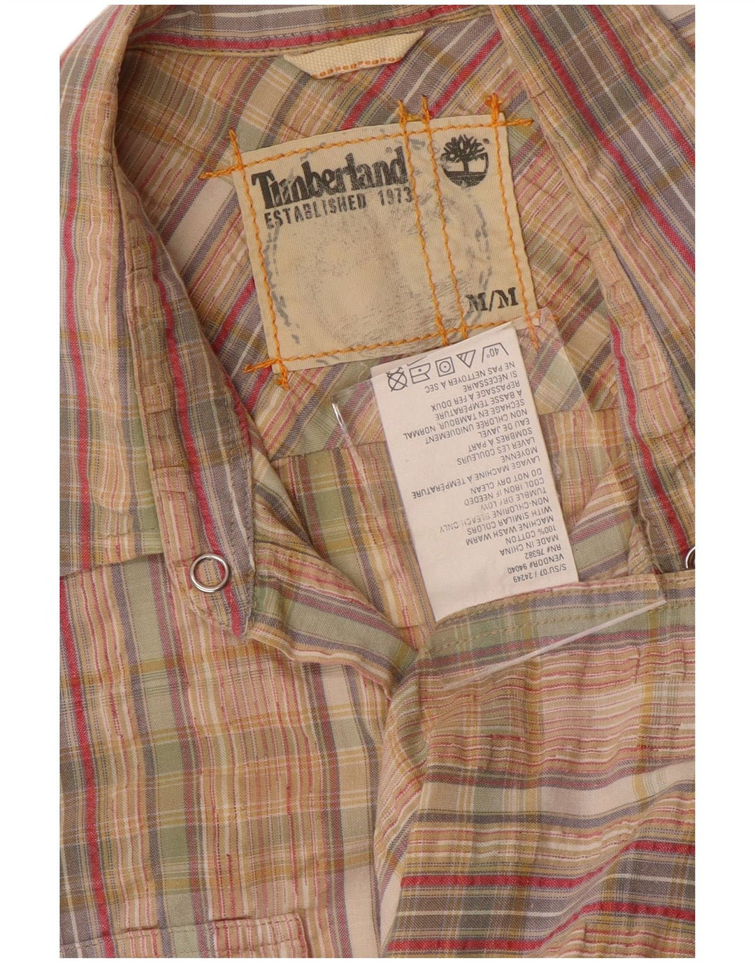 TIMBERLAND Chemise à Manches Courtes Homme Medium Multicolore Check Cotton