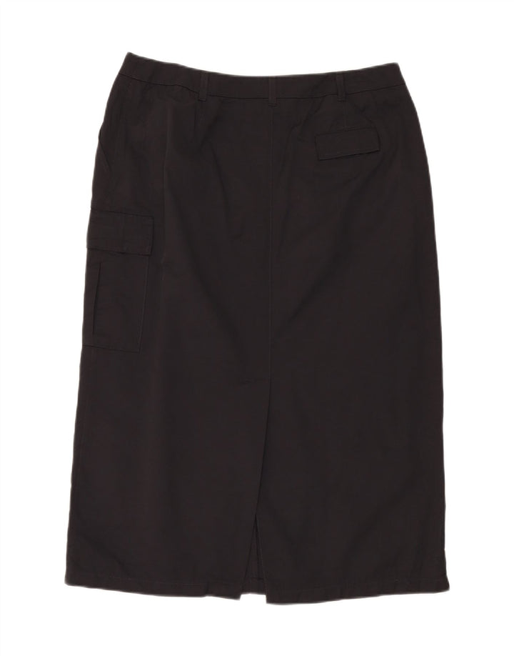 vintage Femme Midi Cargo Jupe W34 Grand Noir