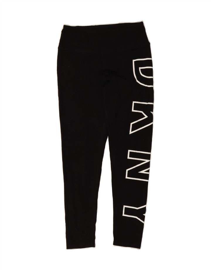 DKNY Womens Graphic Leggings UK 8 Small  Black Cotton Vintage Dkny and Second-Hand Dkny from Messina Hembry 