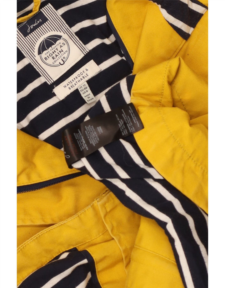 Joules Veste de pluie à capuche pour femme UK 12, jaune moyen, coton