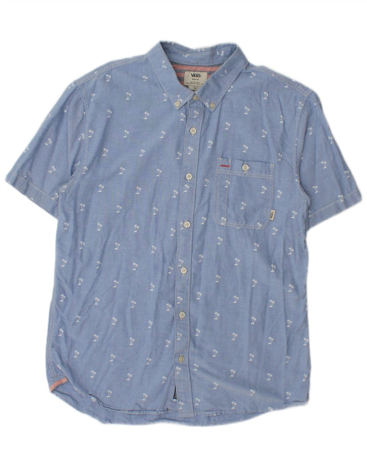 Vans Chemise à Manches Courtes Homme Bleu Moyen Coton Floral