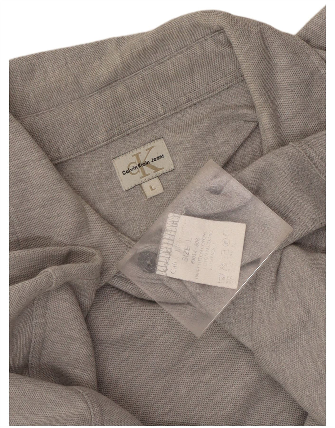 Calvin Klein Jeans Chemise Homme Large Gris Moucheté Coton