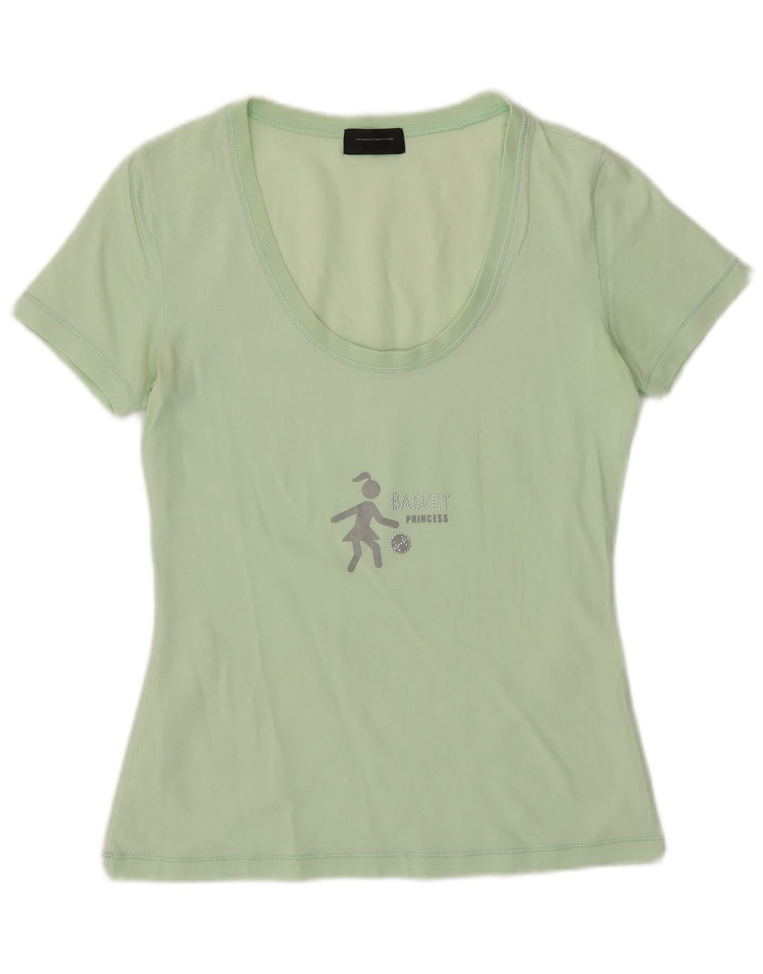 Sergio Tacchini T-shirt graphique pour femme UK 10 Small Vert