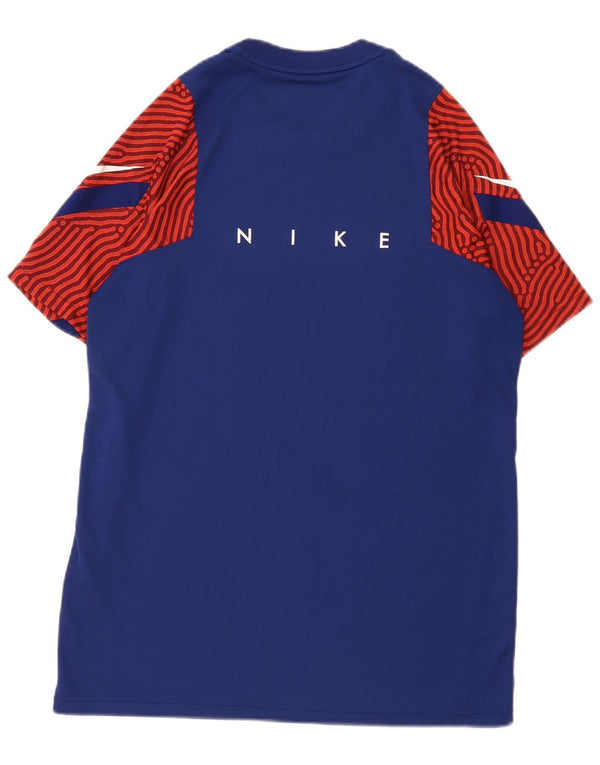 Nike Hommes Dri Fit Graphic T-Shirt Haut Large Bleu Colorblock