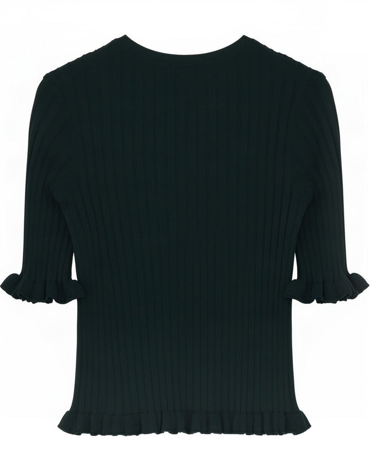 Zara Womens Crop Blouse Top UK 8 Small Vert Viscose