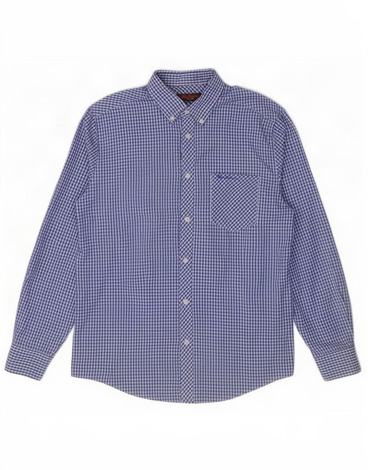 Ben Sherman Chemise Homme Bleu Moyen Vichy Coton