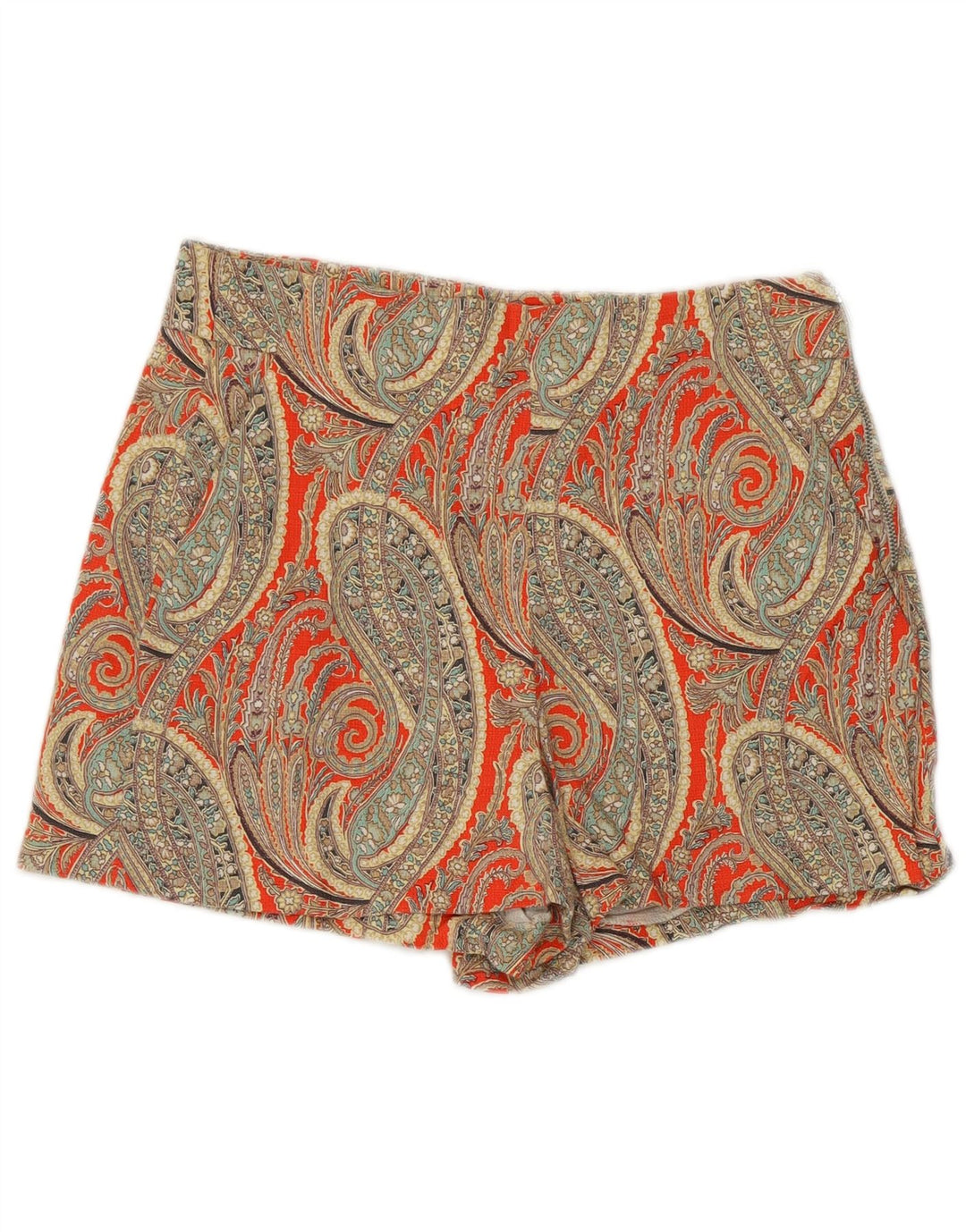 Short Femme ZARA Medium W28 Coton Paisley Multicolore