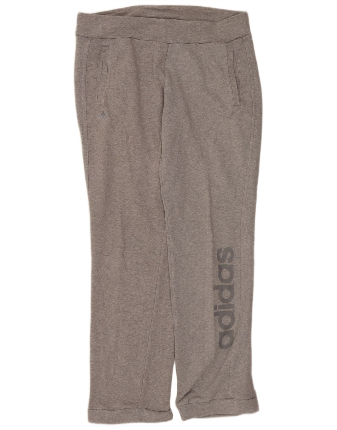 ADIDAS Pantalon de survêtement graphique pour femme UK 12/14 Gris moyen