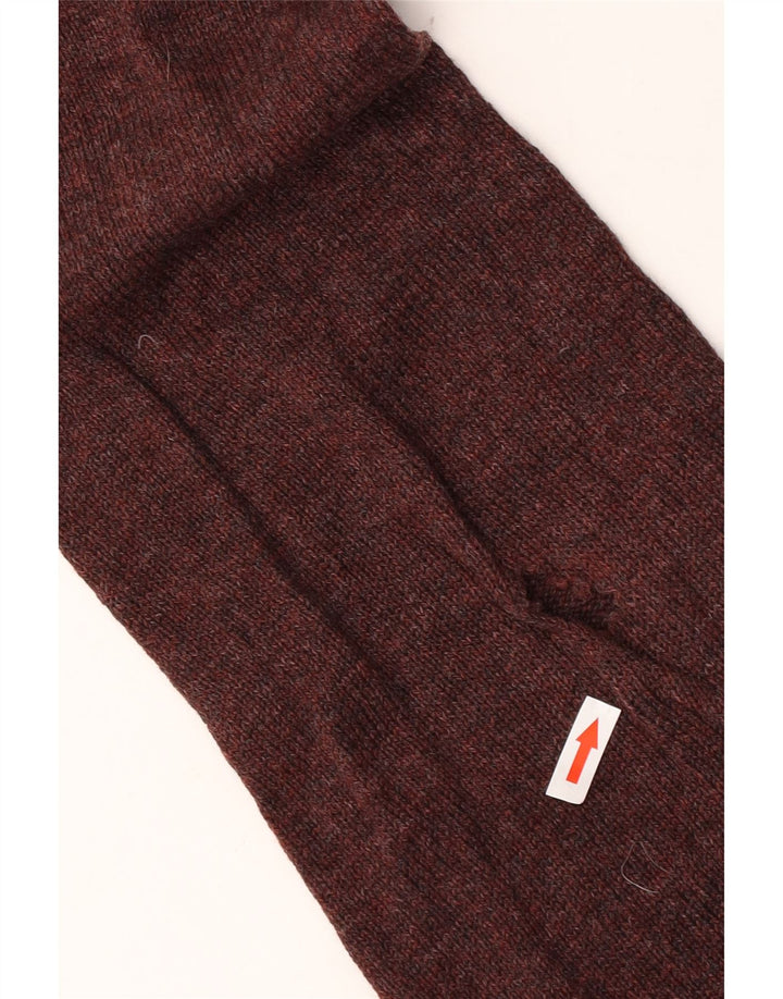 Marks & Spencer Pull col zippé pour homme XL en laine d'agneau mouchetée marron