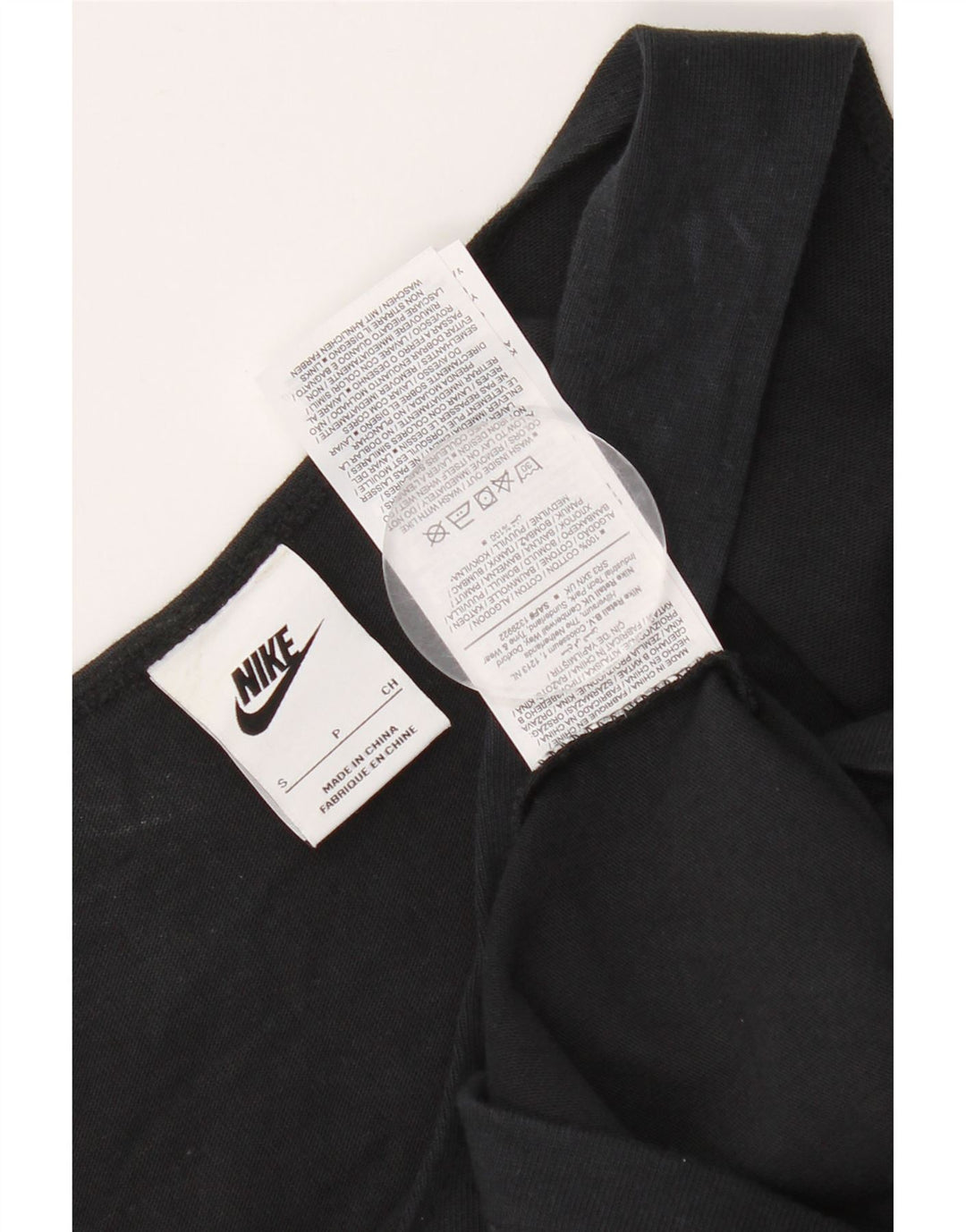 Nike Débardeur court surdimensionné pour femme UK 10 Petit coton noir
