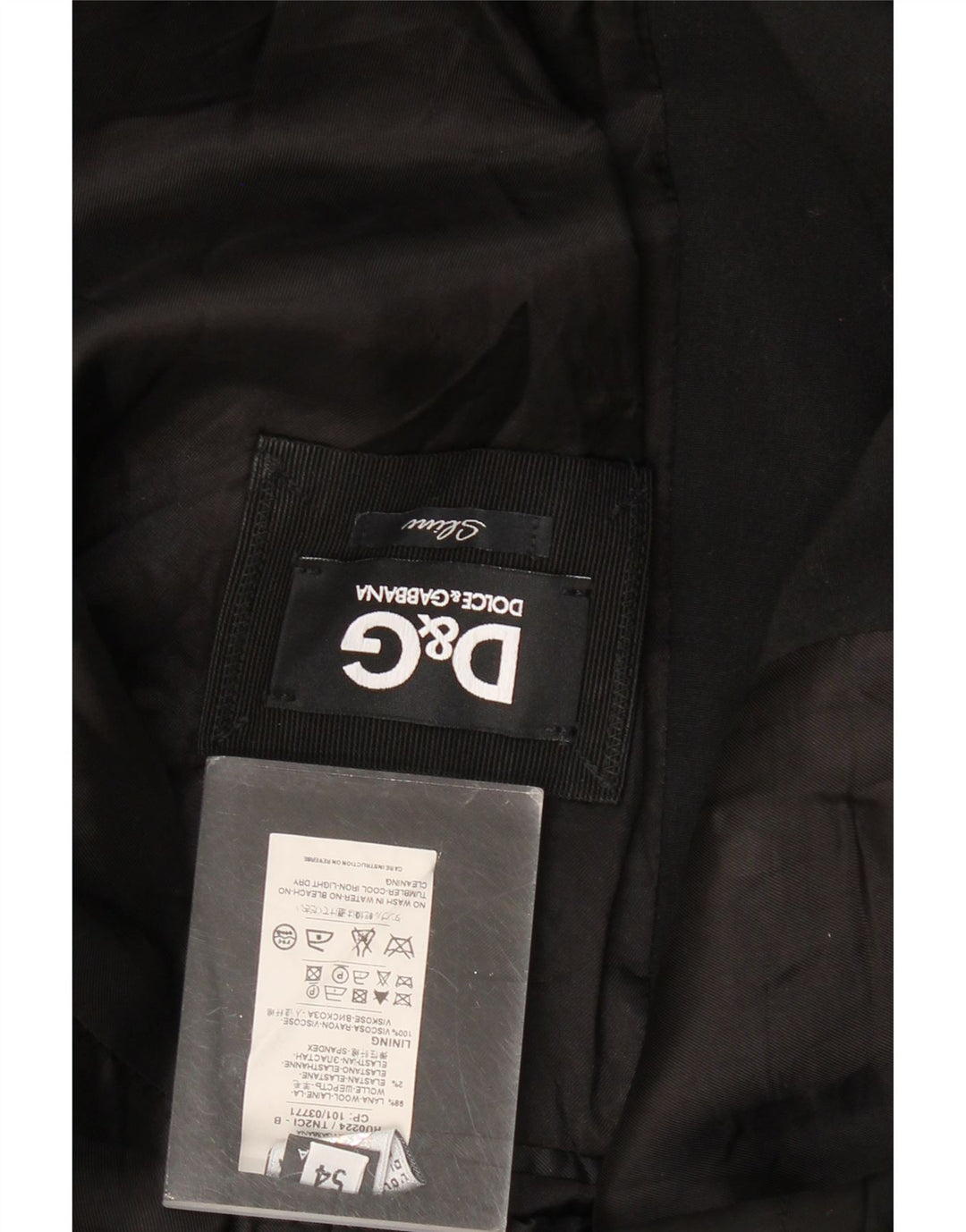 Dolce & Gabbana Veste blazer slim à 2 boutons pour homme IT 54 2XL Laine noire