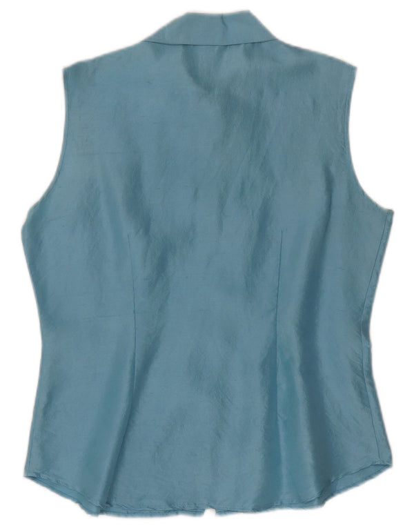 Project Chemisier sans manches pour femme UK 10 Petite soie bleue