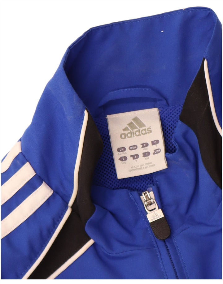 Adidas Veste de Pluie Homme UK 42/44 Grand Bleu Colorblock Polyester