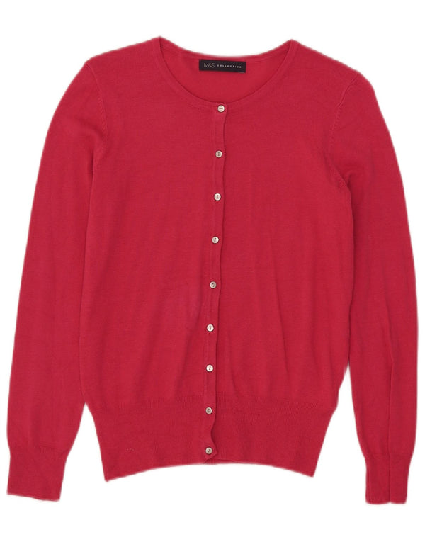 Marks & Spencer Pull Cardigan Femme UK 8 Petite Viscose Rose