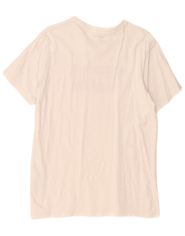 Levi's T-Shirt Graphique Femme UK 18 XL Blanc Coton