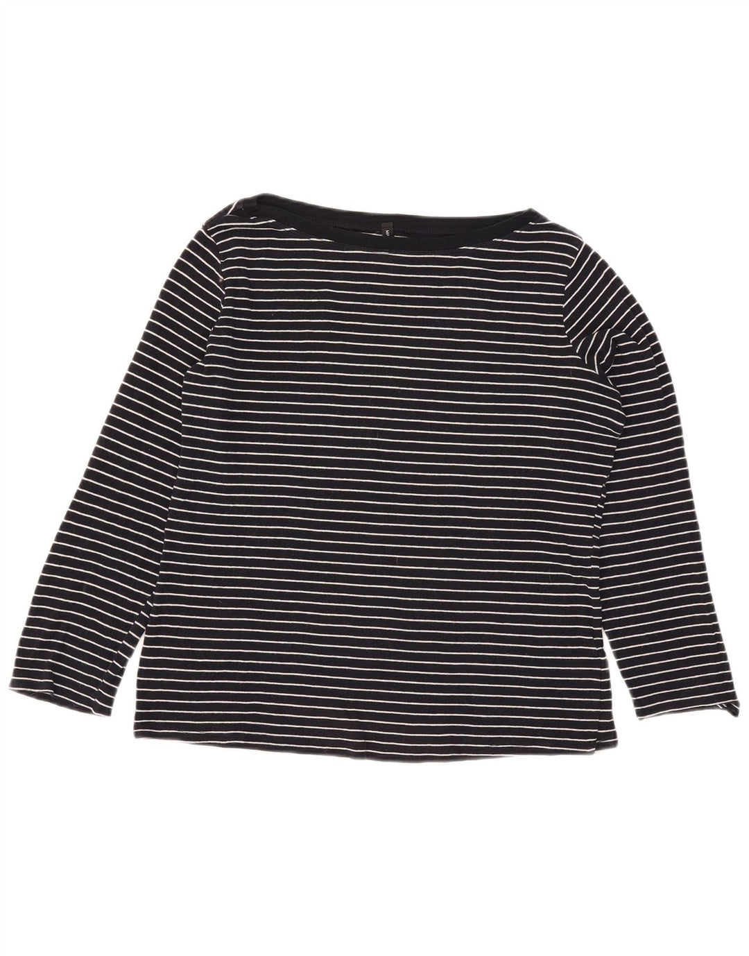 Marks & Spencer Haut à manches longues pour femme UK 16 Large Bleu marine à fines rayures