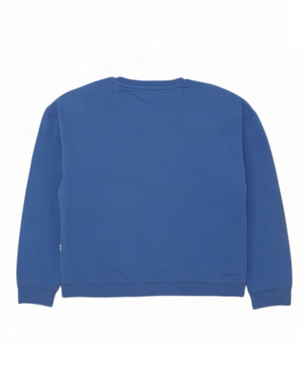 Fat Face Sweat-shirt surdimensionné graphique pour femme UK 18 XL Bleu coton
