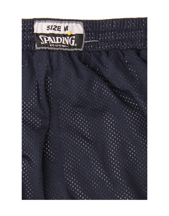 SPALDING Mens Reversible Sport Shorts Medium Navy Blue Vintage Spalding and Second-Hand Spalding from Messina Hembry 