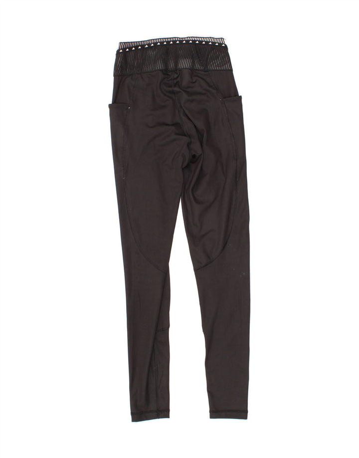 ADIDAS Womens Leggings UK 4/6 XS Black Polyester Vintage Adidas and Second-Hand Adidas from Messina Hembry 