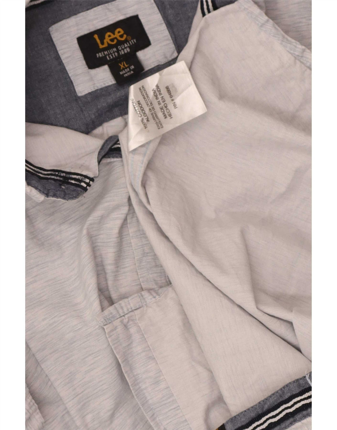 Lee Chemise à Manches Courtes Homme XL Bleu Moucheté Coton