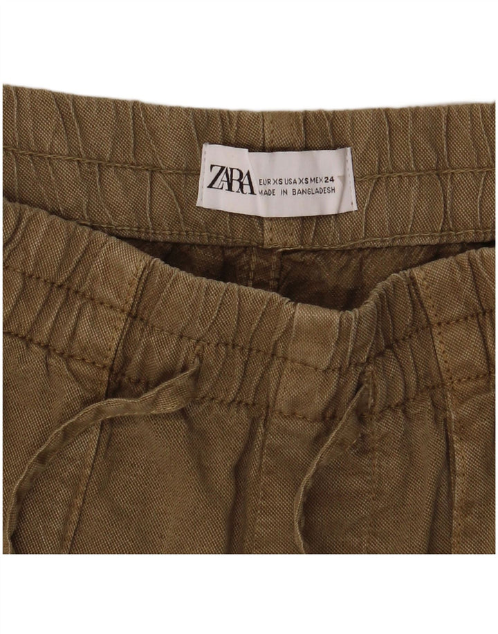Zara Short décontracté pour femme XS W24 Kaki