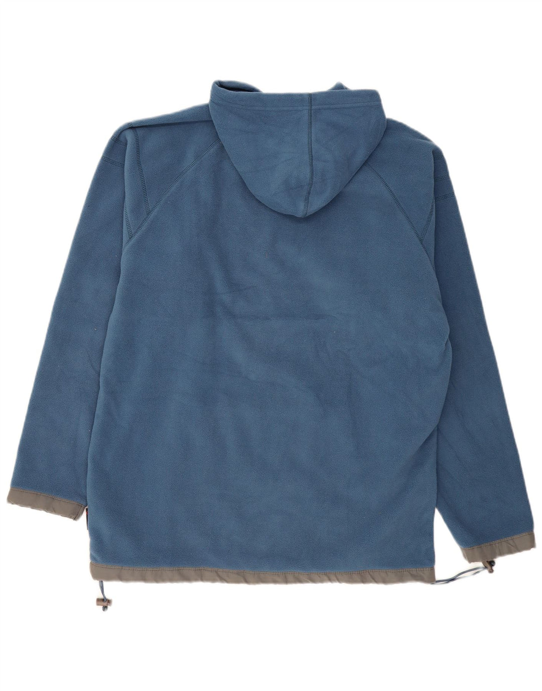 VINTAGE Homme Polaire Graphique Sweat à capuche Jumper Grand Bleu Polyester