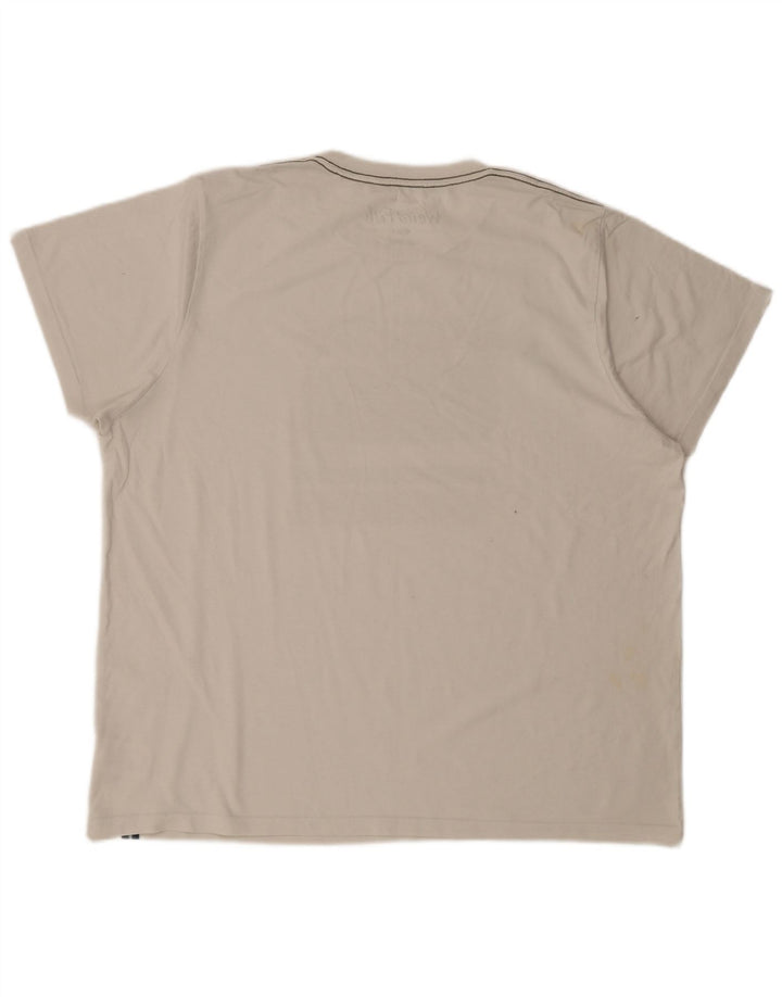 WEIRD FISH T-Shirt graphique homme haut 3XL coton blanc