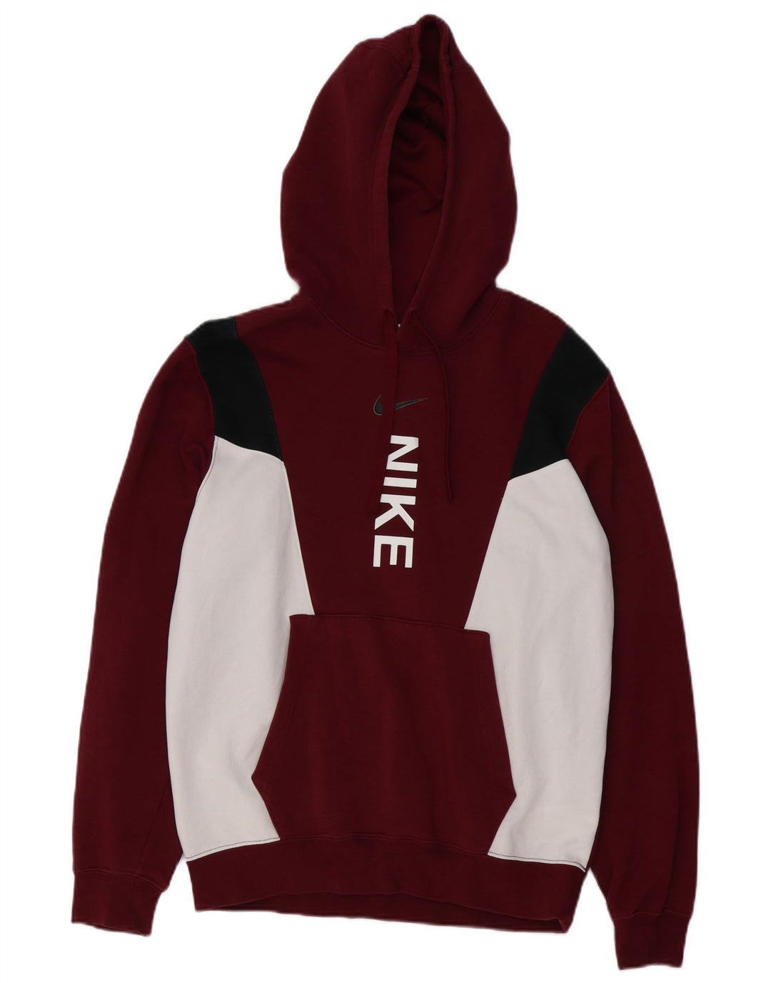 NIKE Pull à capuche graphique pour homme en coton color block petit marron