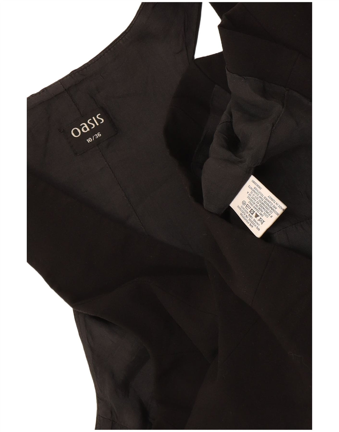 Oasis Gilet Femme UK 10 Petit Noir Polyester