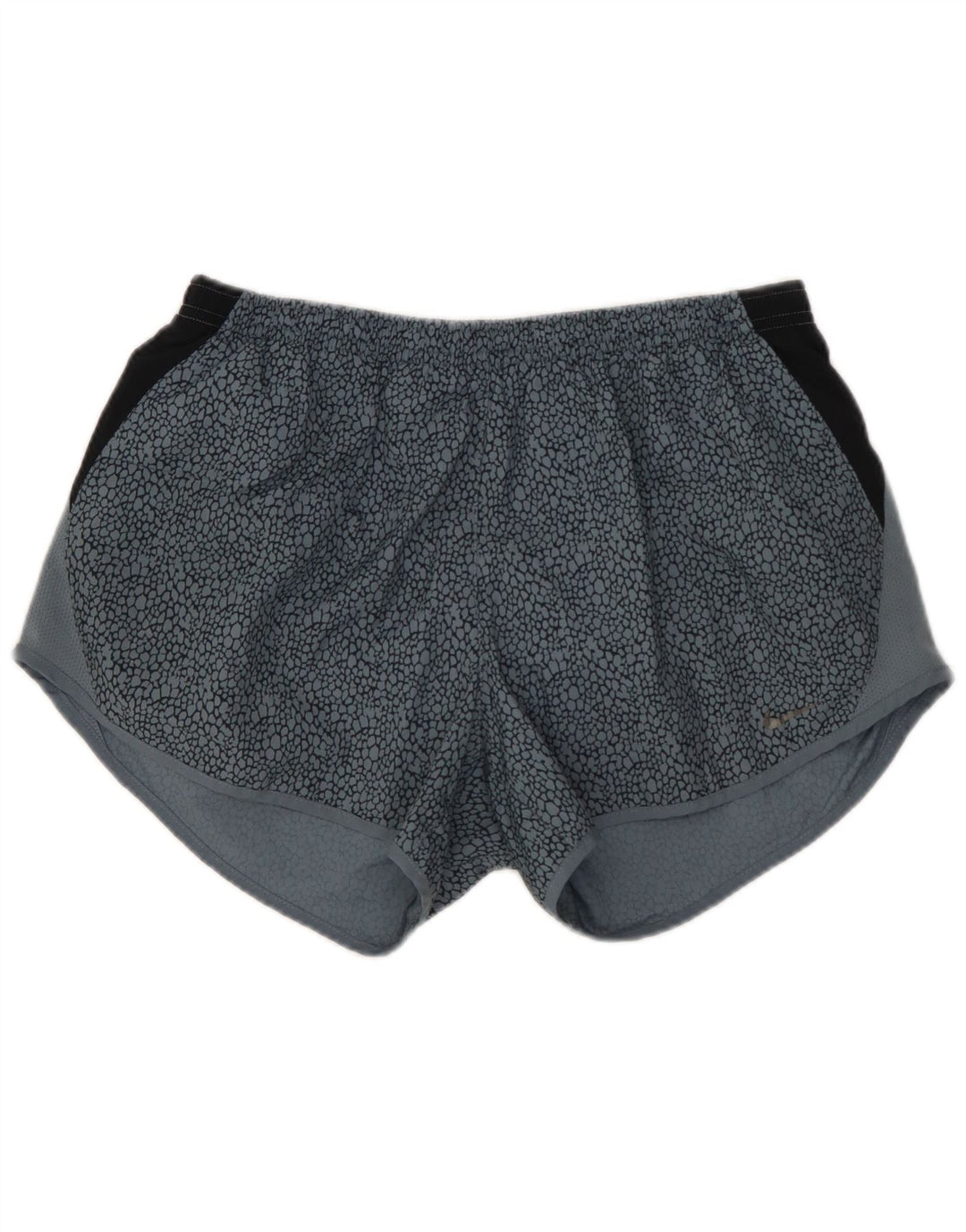 NIKE Short de sport Dri Fit pour femme UK 12 Bleu moyen Polyester colour block